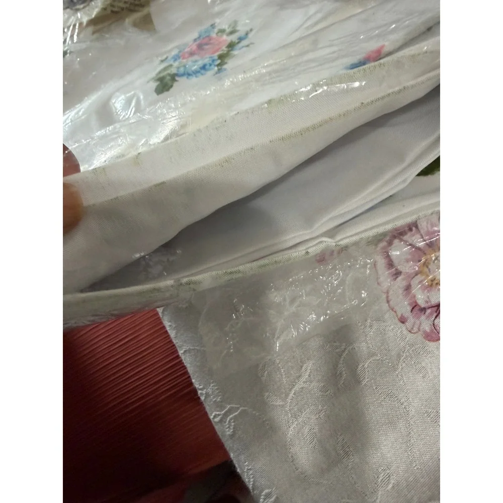 Vintage Petersen Fifth Avenue Double Sheet Set Floral‎ Cotton Blend New 4pc